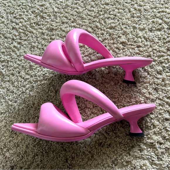 JW PEI Pink Mule Puff Heels - Picture 3 of 6